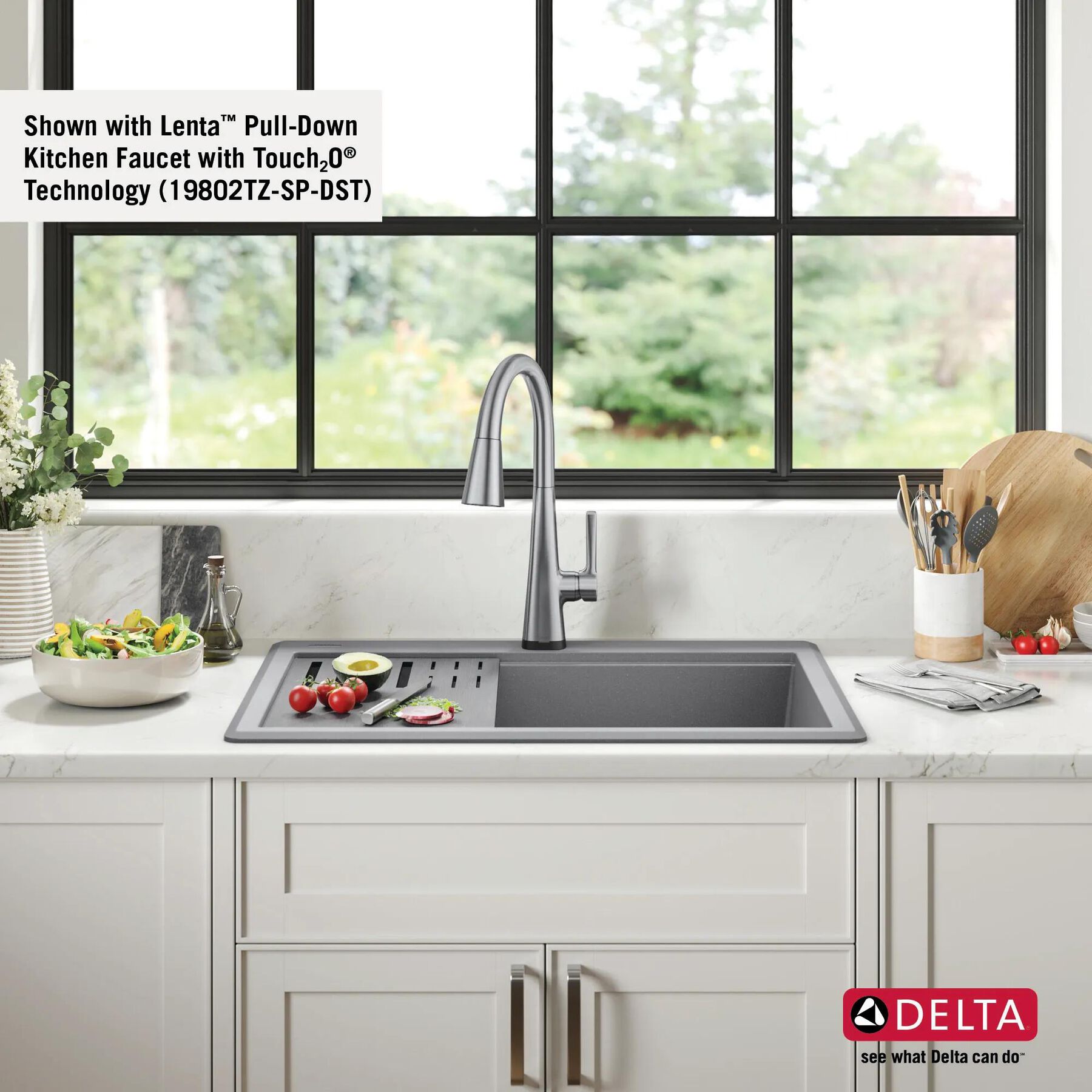 30&rdquo; Granite Composite Workstation Kitchen Sink Drop-In Top Mount Single Bowl with WorkFlow&trade; Ledge and Accessories in Dark Grey